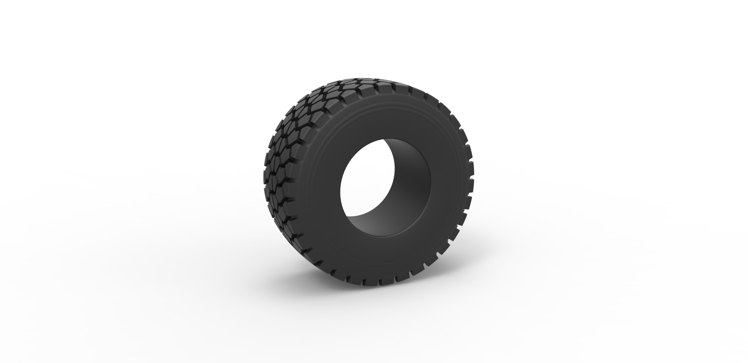 diecast military truck tire 9 scale 1 25 pinshape 3D print model - Mito3D