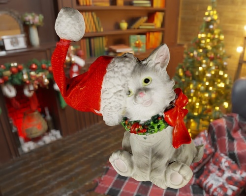 christmas cat pinshape 3d print model - Mito3D