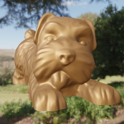 chien sofá alfinete 3d print model - Mito3D