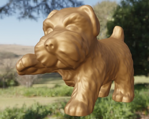 perro pata forma alfiler 3d print model - Mito3D