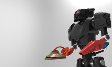rhk robo governante pinshape amichevole robot giocattolo makertron progettazione concorso 3d print model - Mito3D