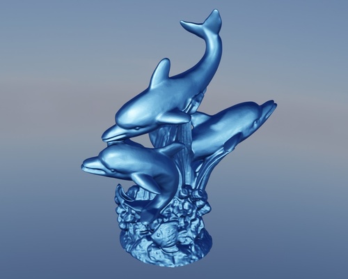 dauphin algue pinshape dolphin 3d print model - Mito3D