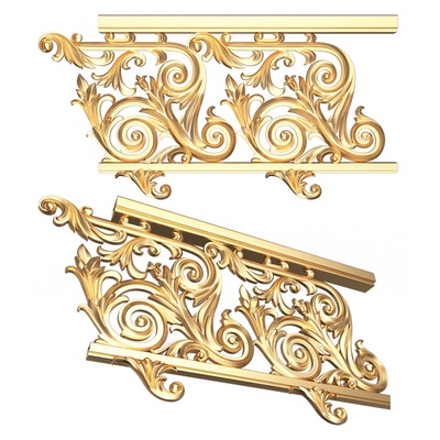 classic ron railing 01 pinshape gold 3d print model - Mito3D