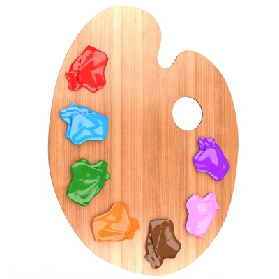 wooden paint palette pinshape 3d print model - Mito3D