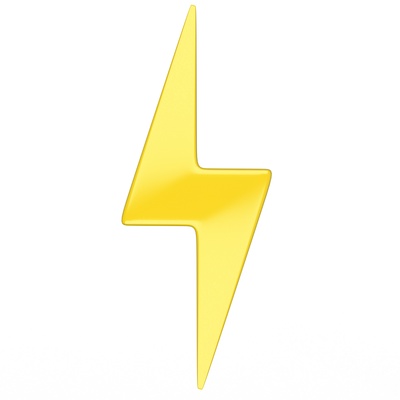 lightning symbol pinshape 3d print model - Mito3D