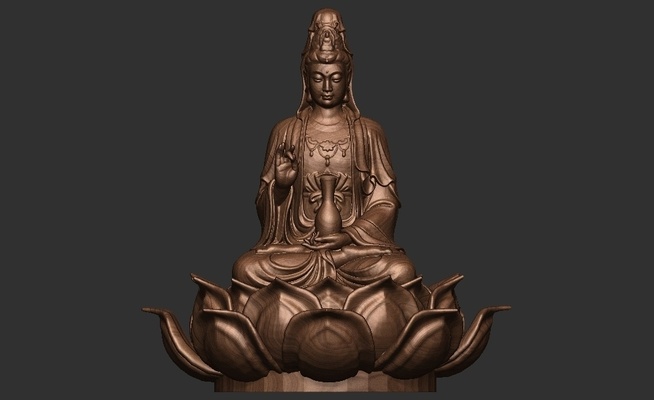 bodhisattva guanyin iğne şekli 3d print model - Mito3D