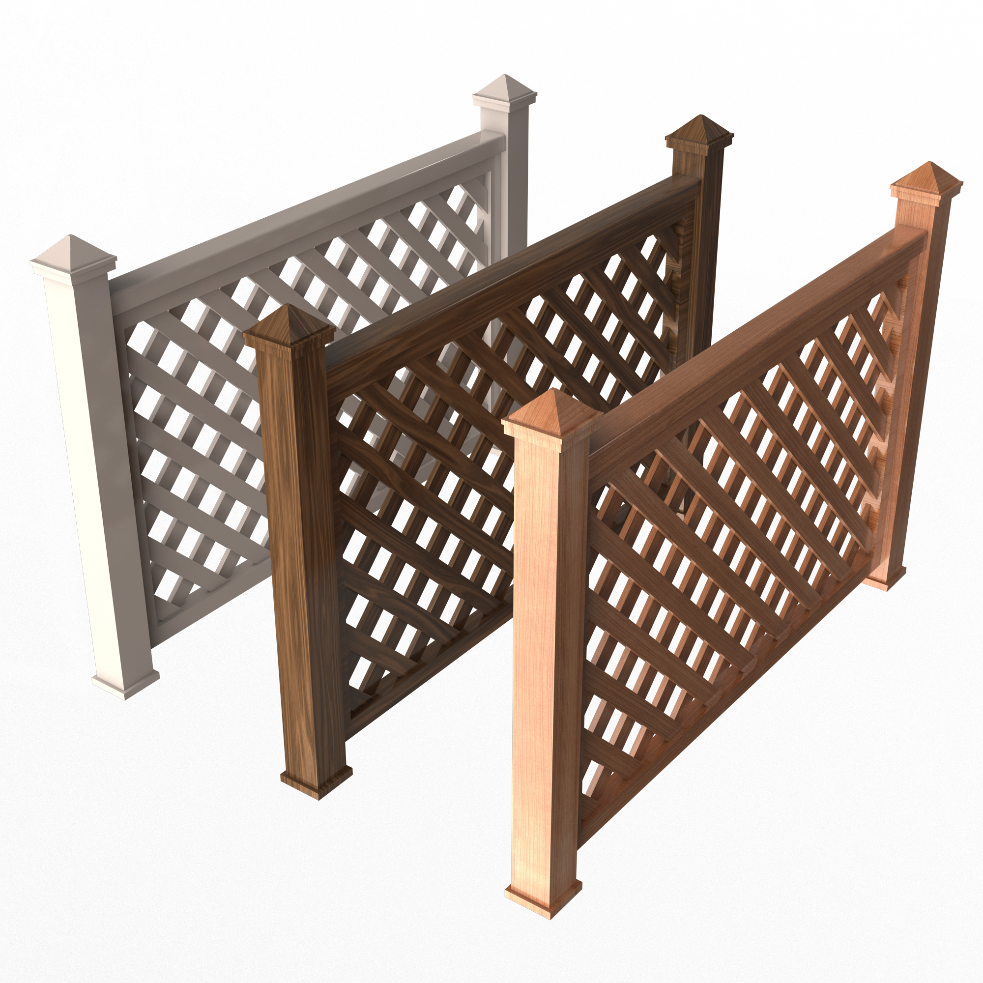 wooden fence 02 pinshape 3D print model - Mito3D