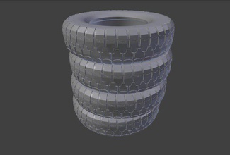 stack truck tires pinshape 3d-design 3d print model - Mito3D