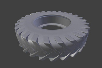 usado trator pneu pinshape 3d design 3d print model - Mito3D