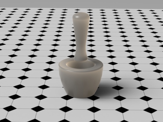 simple mortar pinshape mortar-and-pestle 3d print model - Mito3D