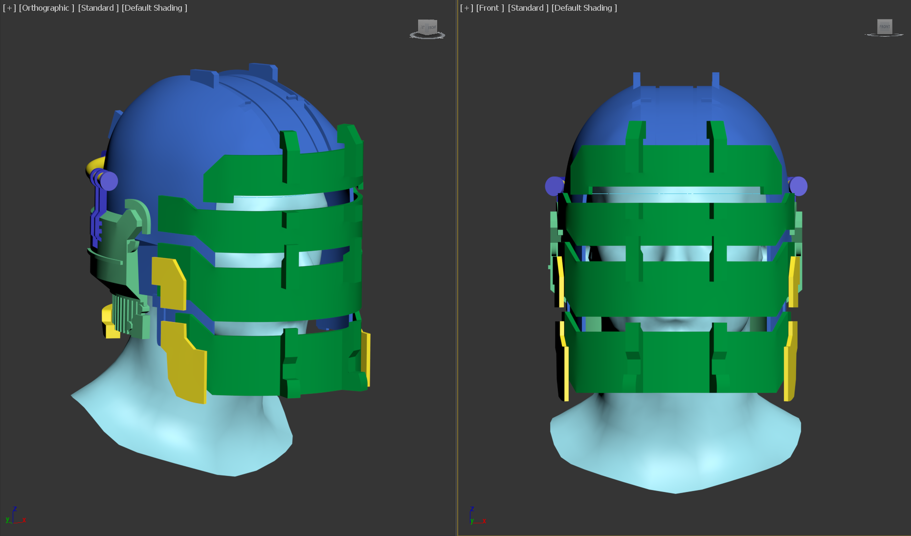 ölü uzay mühendis lvl 3 kask model 3d print iğne şekli boşluk 3D print model - Mito3D