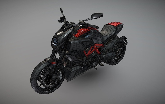 ducati diablo forma alfiler 3d print model - Mito3D