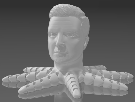 volod mir zelenski polvo alfinete 3d print model - Mito3D