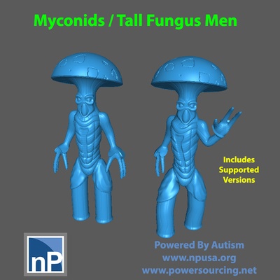 champignon hommes forme d'épingle dnd 3d print model - Mito3D