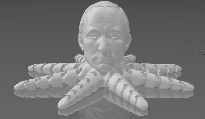 putin mafsallı ahtapot iğne şekli 3d print model - Mito3D