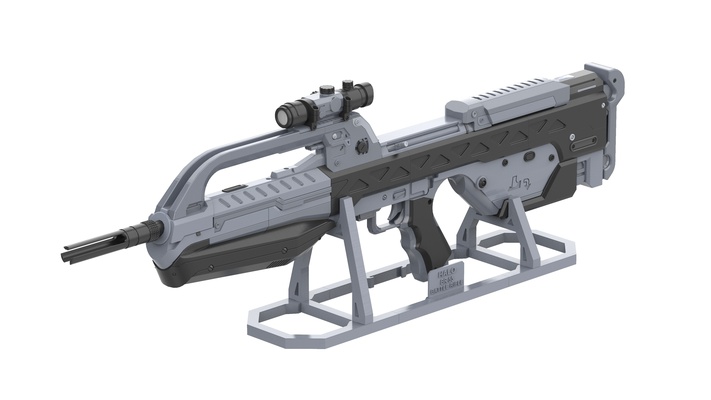 br55 batalla rifle aureola imprimible modelo stl archivos forma alfiler 3d 3d print model - Mito3D