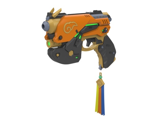 dva pistolet palaquin peau overwatch imprimable modèle forme d'épingle 3d print model - Mito3D