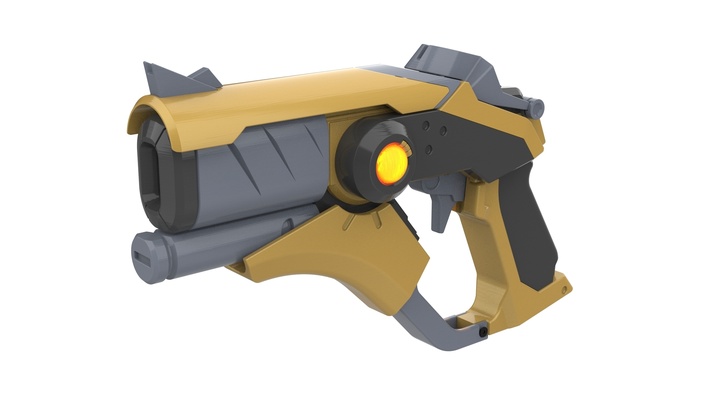 pitié blaster diable peau overwatch imprimable modèle forme d'épingle 3d print model - Mito3D