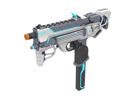 sombra cannon cyberspace skin - overwatch printable pinshape 3d print model - Mito3D