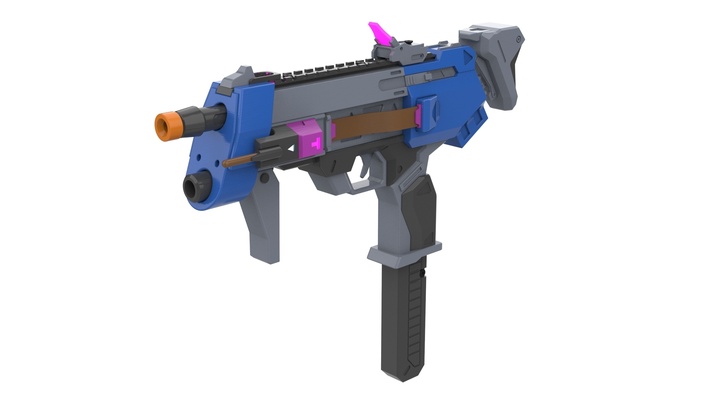 sombra cannon original skin - overwatch printable pinshape 3d print model - Mito3D