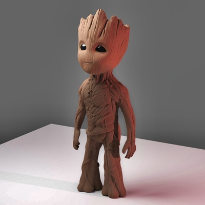 bebê groot corpo alfinete 3d print model - Mito3D