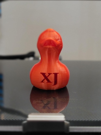 xj borracha pato alfinete jipe 3d print model - Mito3D