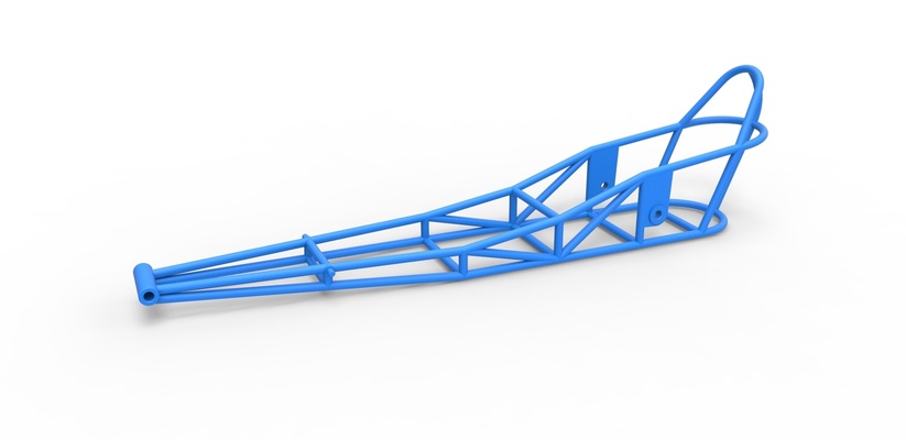 quadro armação of velho escola motor dragster 1 25 alfinete 3d print model - Mito3D