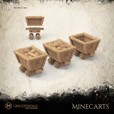 minecart alfinete terreno 3d print model - Mito3D