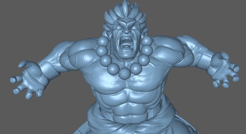 akuma street fighter - base or no pinshape 3D print model - Mito3D