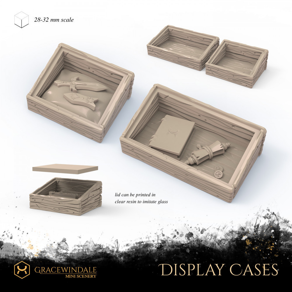 display cases pinshape book 3D print model - Mito3D