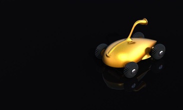 conceptual air-powerd toy car pinshape 3d-design 3d print model - Mito3D