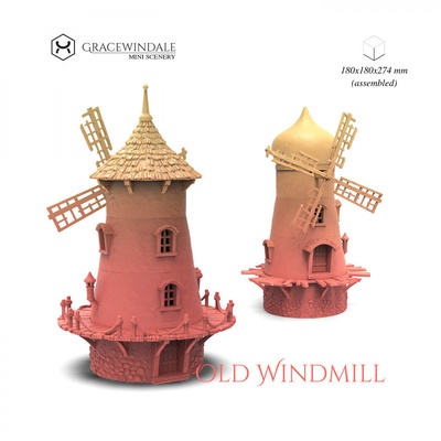 alt windmühle pinshape 28mm 3d print model - Mito3D