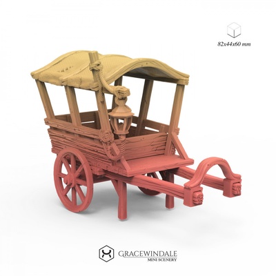 merchant's covered cart pinshape prop 3d print model - Mito3D