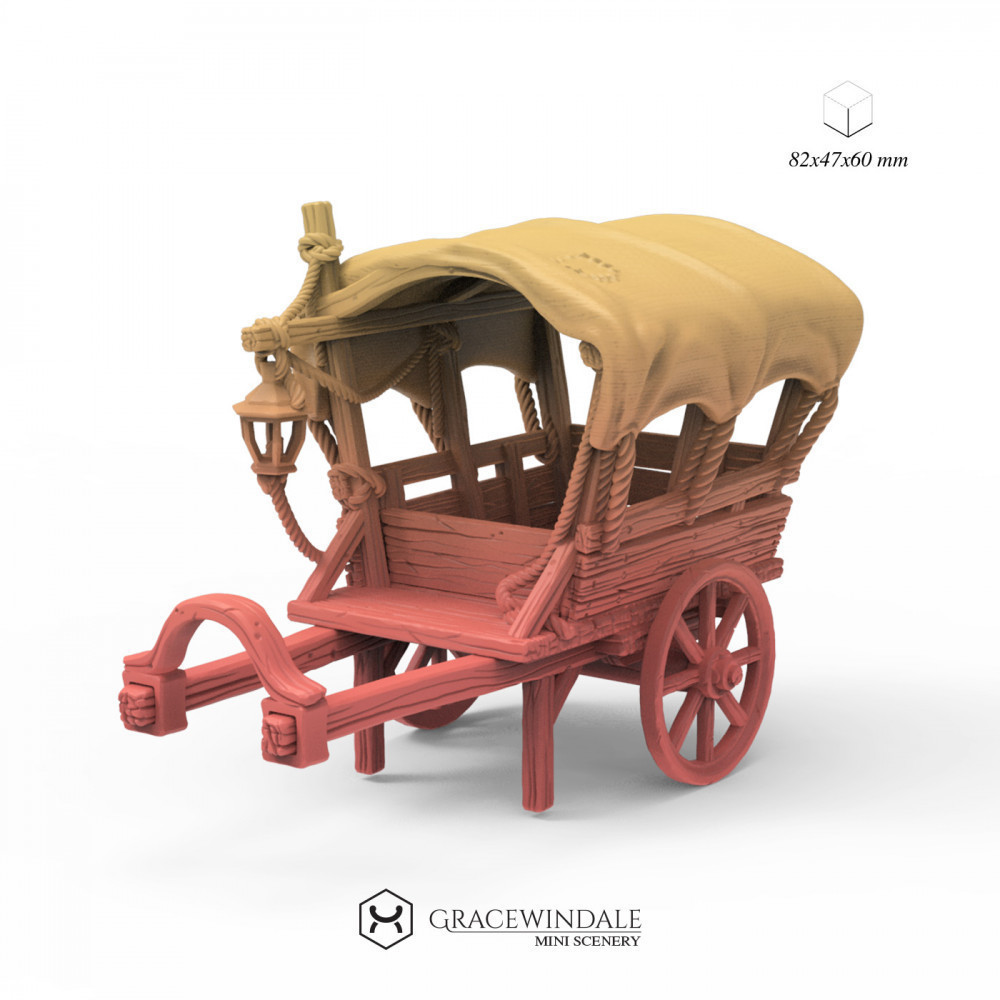 covered wagon pinshape prop 3D print model - Mito3D