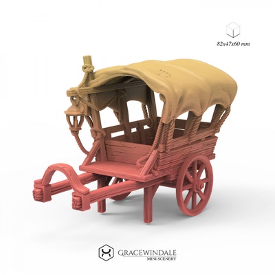 covered wagon pinshape prop 3d print model - Mito3D