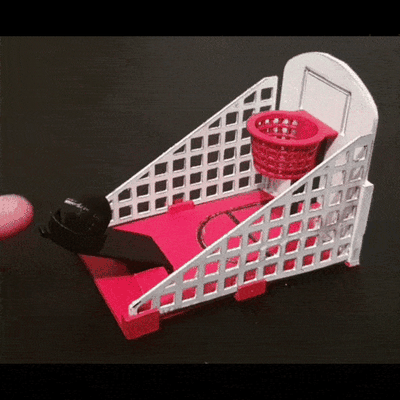 mini baloncesto disparo juego estante soporte ensambla forma alfiler stl 3d print model - Mito3D