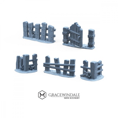 modulare azienda agricola recinzione forma spillo dungeon 3d print model - Mito3D