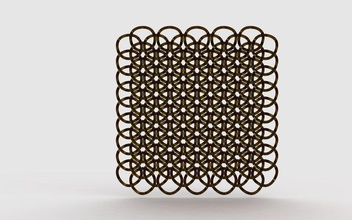 geometric chainlink pinshape 3d-design 3d print model - Mito3D
