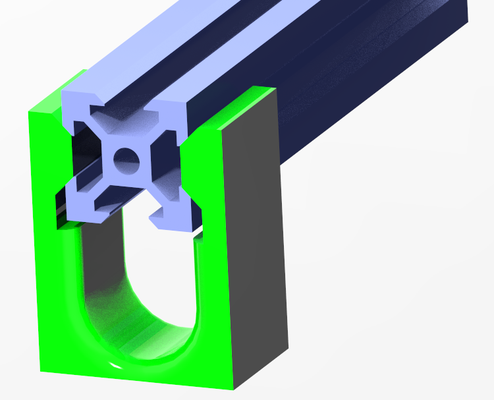 tondeuse in vslot forme d'épingle 3d print model - Mito3D