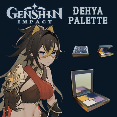 genshin impatto dehya tavolozza forma spillo 3d print model - Mito3D