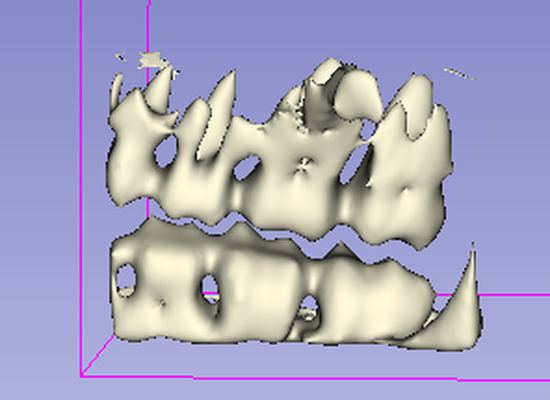 dentes alfinete arte 3d print model - Mito3D