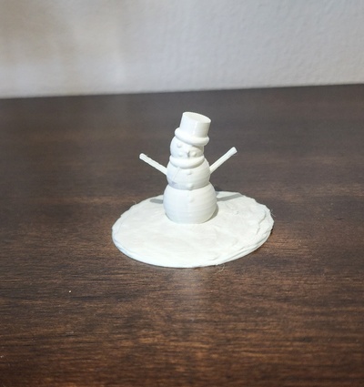 boneco neve alfinete 3d print model - Mito3D