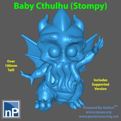 baby cthulhu ausführung 1 pinshape 3d print model - Mito3D