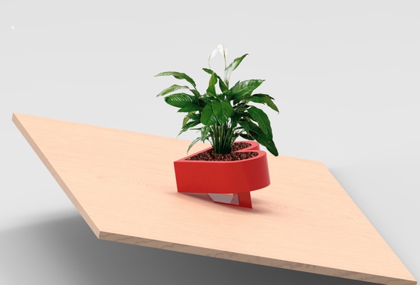 heart planter pot pinshape 3d print model - Mito3D