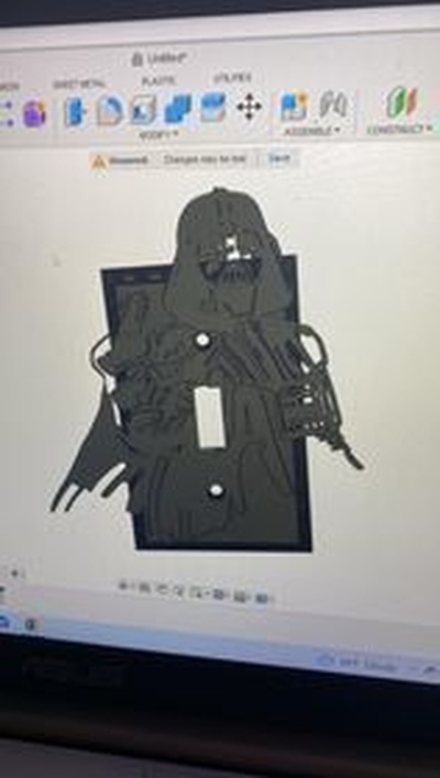 darthvader lightswitch cover pinshape 3d print model - Mito3D