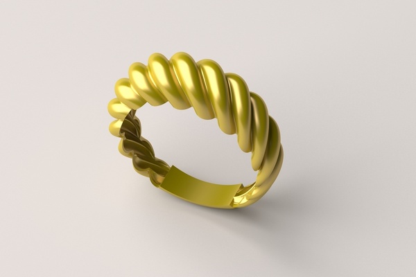 verdrehte ring 02 pinshape ringe 3d print model - Mito3D