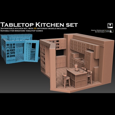 kitchen set pinshape 3d print model - Mito3D