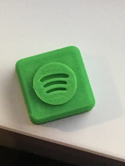 spotify tecla forma alfiler 3d print model - Mito3D