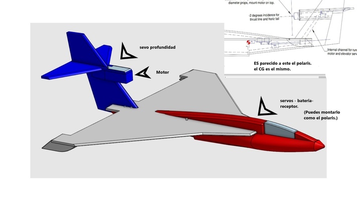 hidroavión estrella polar forma alfiler rc 3d print model - Mito3D