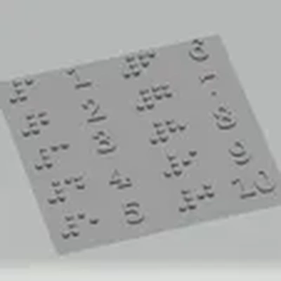 blindenschrift zahlen pinshape 3d print model - Mito3D